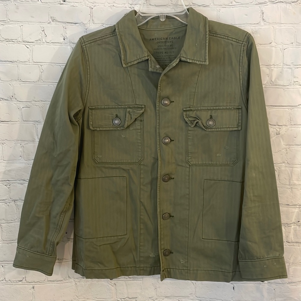 American Eagle Outfitters Olive Green Utility Jacket